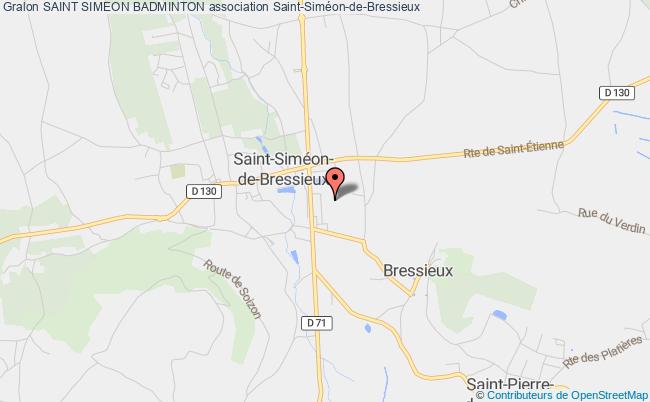 plan association Saint Simeon Badminton Saint-Siméon-de-Bressieux