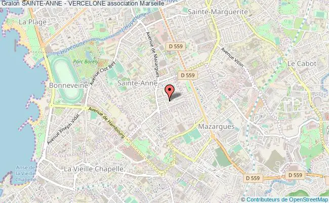 plan association Sainte-anne - Vercelone Marseille