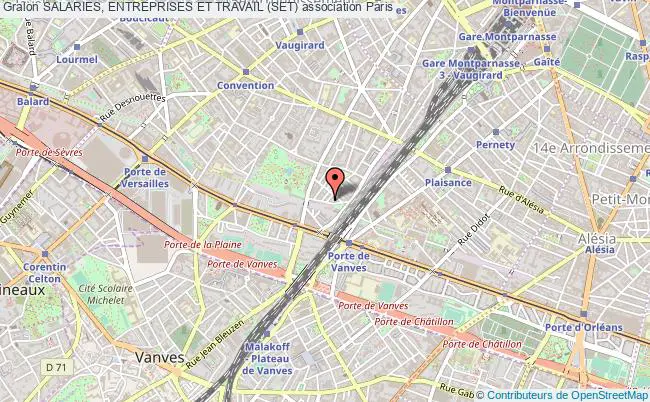 plan association Salaries, Entreprises Et Travail (set) Paris