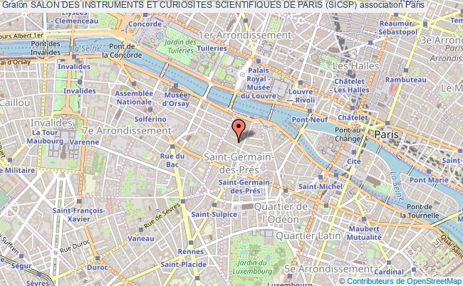 plan association Salon Des Instruments Et Curiosites Scientifiques De Paris (sicsp) Paris 6e