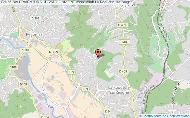 plan association Sals' Aventura Du Val De Siagne la  Roquette-sur-Siagne