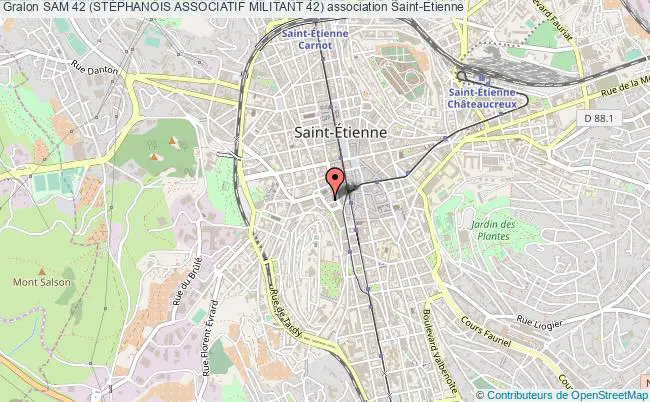 plan association Sam 42 (stÉphanois Associatif Militant 42) Saint-Étienne