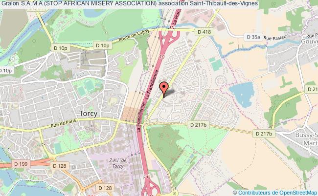 plan association S.a.m.a (stop African Misery Association) Saint-Thibault-des-Vignes