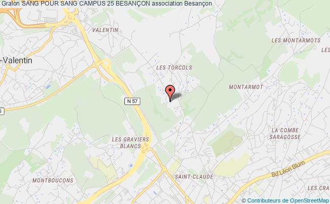 plan association Sang Pour Sang Campus 25 BesanÇon Besançon