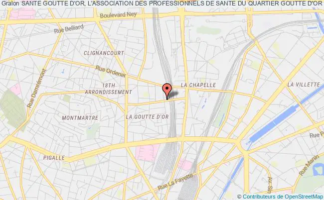 plan association Sante Goutte D'or, L'association Des Professionnels De Sante Du Quartier Goutte D'or Paris
