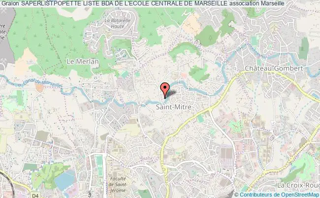plan association Saperlistpopette Liste Bda De L'ecole Centrale De Marseille Marseille 13