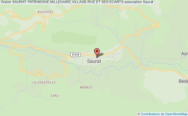 plan association Saurat: Patrimoine Millenaire,village-rue Et Ses Ecarts Saurat