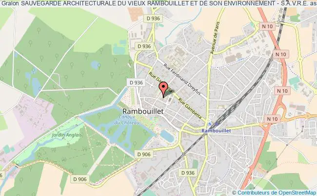 plan association Sauvegarde Architecturale Du Vieux Rambouillet Et De Son Environnement - S.a.v.r.e. Rambouillet