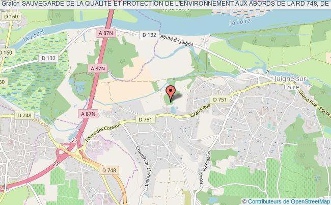 plan association Sauvegarde De La Qualite Et Protection De L'environnement Aux Abords De La Rd 748, De La Rd 751 Et De La Rn 260 Juigné-sur-Loire