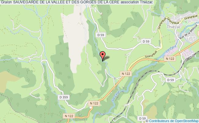 plan association Sauvegarde De La Vallee Et Des Gorges De La Cere Thiézac