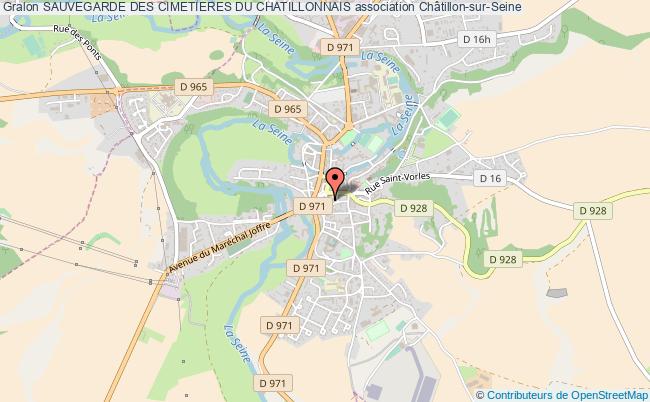 plan association Sauvegarde Des Cimetieres Du Chatillonnais Châtillon-sur-Seine
