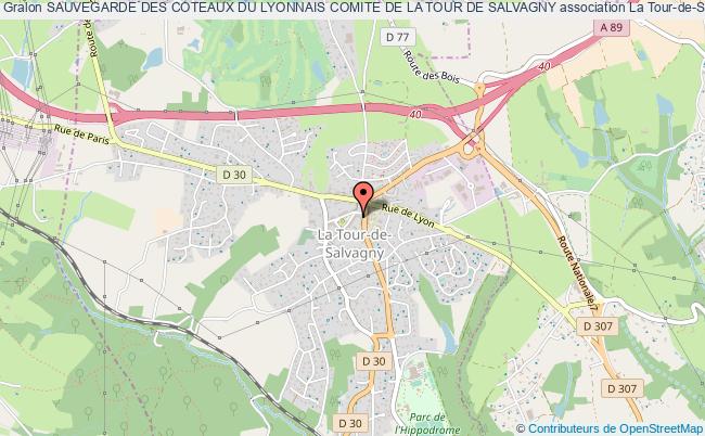 plan association Sauvegarde Des Coteaux Du Lyonnais Comite De La Tour De Salvagny La Tour-de-Salvagny