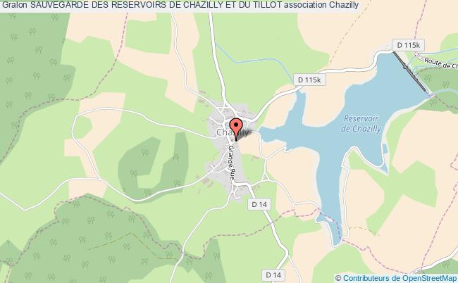 plan association Sauvegarde Des Reservoirs De Chazilly Et Du Tillot Chazilly