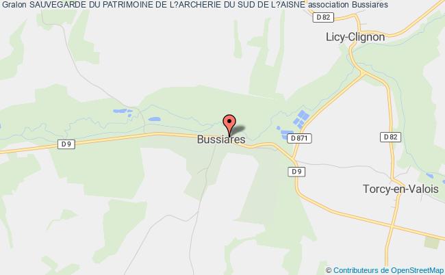 plan association Sauvegarde Du Patrimoine De L?archerie Du Sud De L?aisne Bussiares