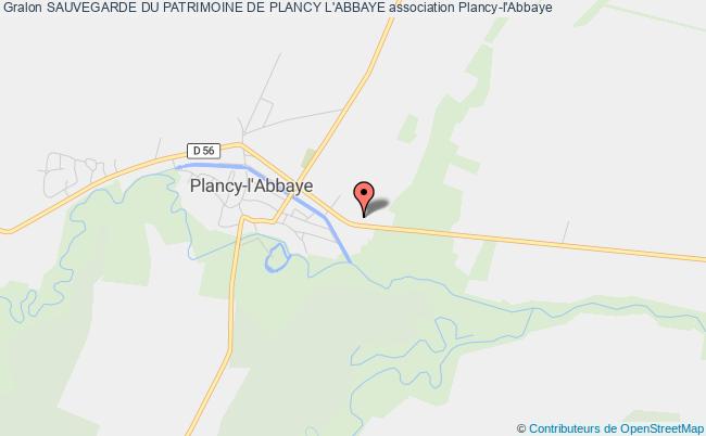 plan association Sauvegarde Du Patrimoine De Plancy L'abbaye Plancy-l'Abbaye