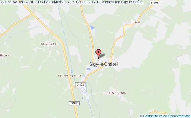 plan association Sauvegarde Du Patrimoine De Sigy Le Chatel Sigy-le-Châtel
