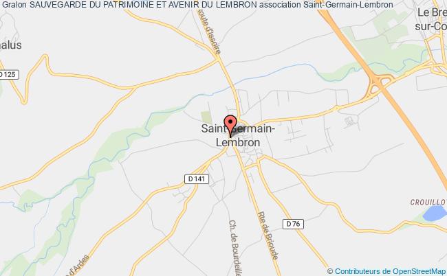 plan association Sauvegarde Du Patrimoine Et Avenir Du Lembron Saint-Germain-Lembron