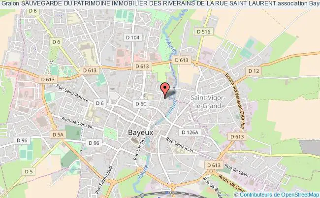 plan association Sauvegarde Du Patrimoine Immobilier Des Riverains De La Rue Saint Laurent Bayeux
