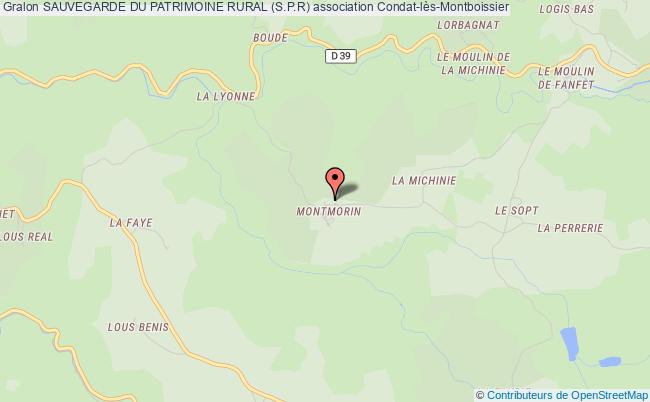 plan association Sauvegarde Du Patrimoine Rural (s.p.r) Condat-lès-Montboissier