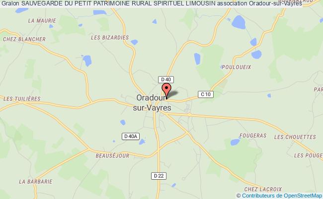 plan association Sauvegarde Du Petit Patrimoine Rural Spirituel Limousin Oradour-sur-Vayres