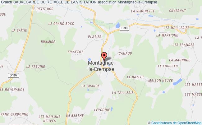 plan association Sauvegarde Du Retable De La Visitation Montagnac-la-Crempse