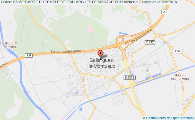 plan association Sauvegarde Du Temple De Gallargues Le Montueux Gallargues-le-Montueux
