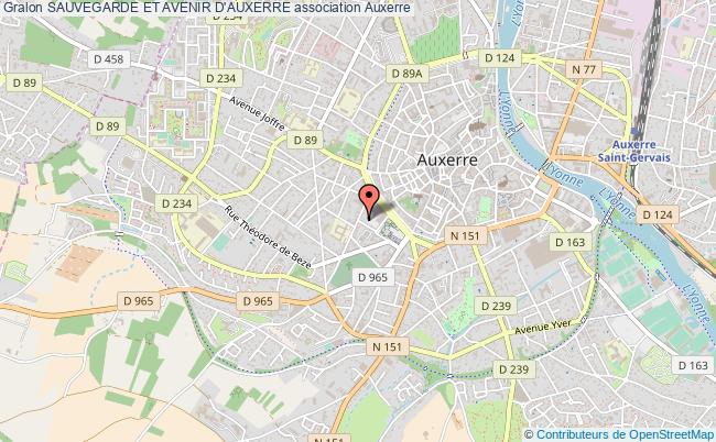 plan association Sauvegarde Et Avenir D'auxerre Auxerre