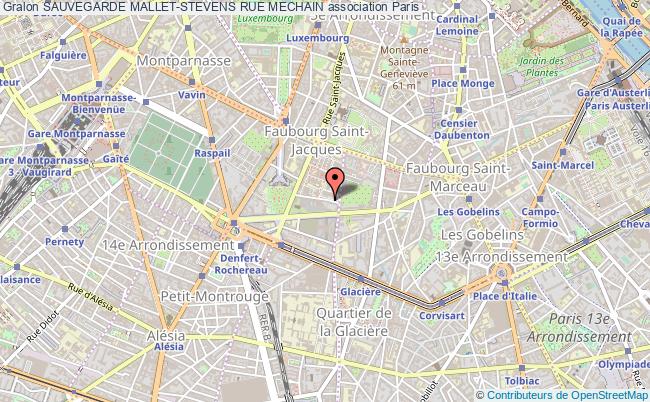 plan association Sauvegarde Mallet-stevens Rue Mechain Paris