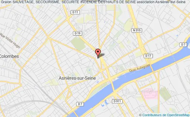 plan association Sauvetage, Secourisme, Securite Incendie Des Hauts De Seine Asnières-sur-Seine