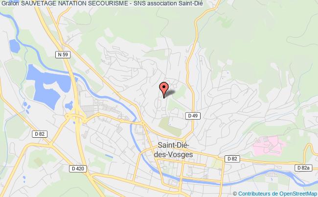 plan association Sauvetage Natation Secourisme - Sns Saint-Dié-des-Vosges