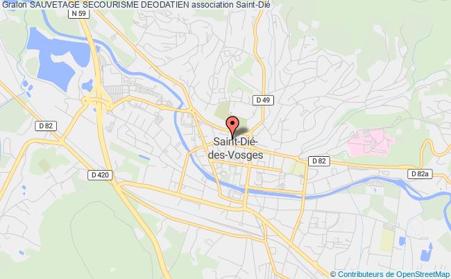 plan association Sauvetage Secourisme Deodatien Saint-Dié-des-Vosges