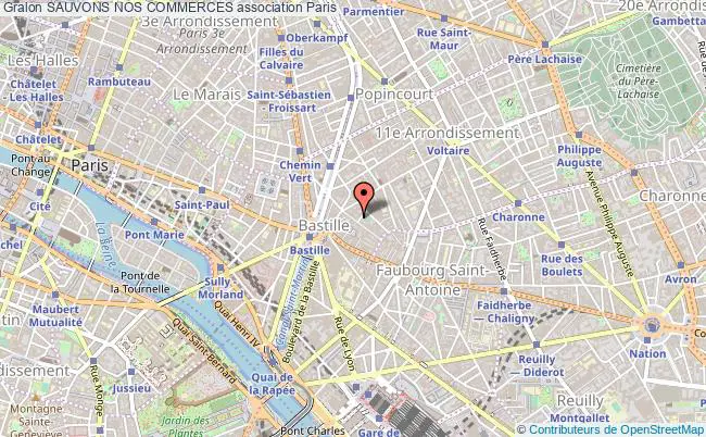 plan association Sauvons Nos Commerces Paris
