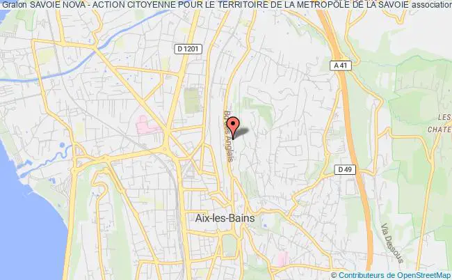 plan association Savoie Nova - Action Citoyenne Pour Le Territoire De La Metropole De La Savoie Aix-les-Bains