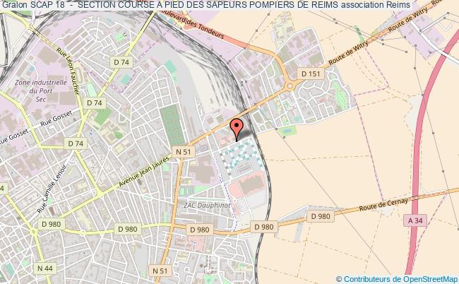 plan association Scap 18  -  Section Course A Pied Des Sapeurs Pompiers De Reims Reims