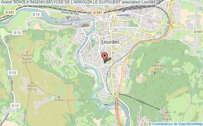plan association Schola Ingeniosa Lycee De L'arrouza Le Guitouest Lourdes