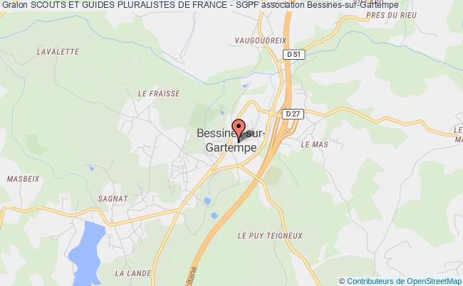 plan association Scouts Et Guides Pluralistes De France - Sgpf Bessines-sur-Gartempe