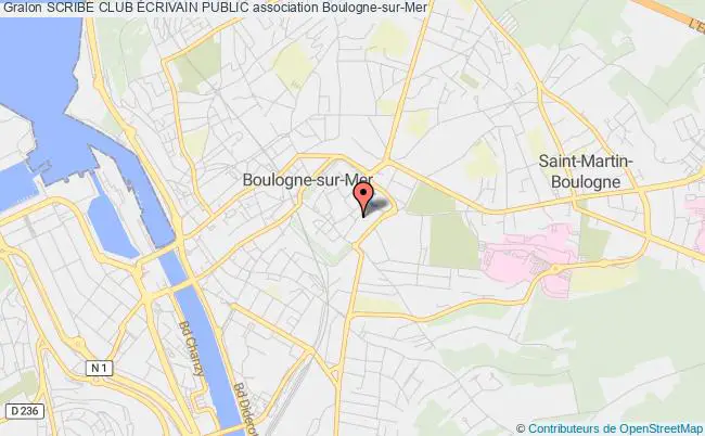 plan association Scribe Club Écrivain Public Boulogne-sur-Mer