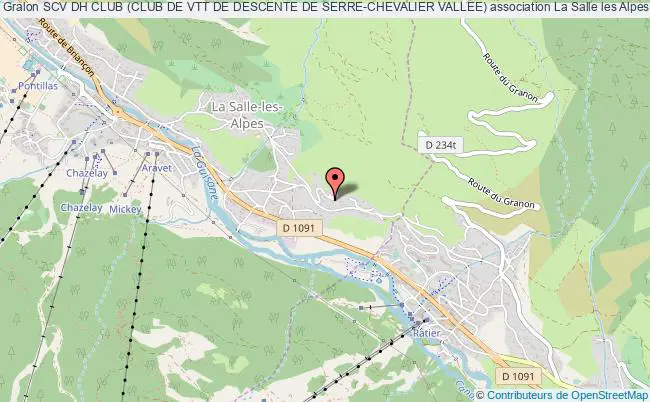 plan association Scv Dh Club (club De Vtt De Descente De Serre-chevalier Vallee) La Salle les Alpes