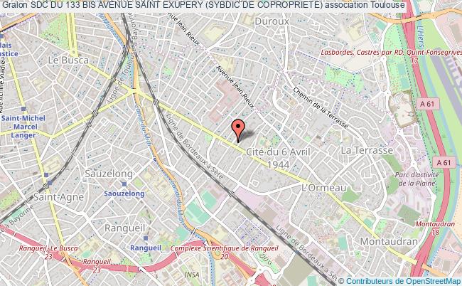 plan association Sdc Du 133 Bis Avenue Saint Exupery (sybdic De Copropriete) Toulouse