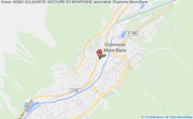 plan association Sebio Solidarite Secours En Montagne Chamonix-Mont-Blanc