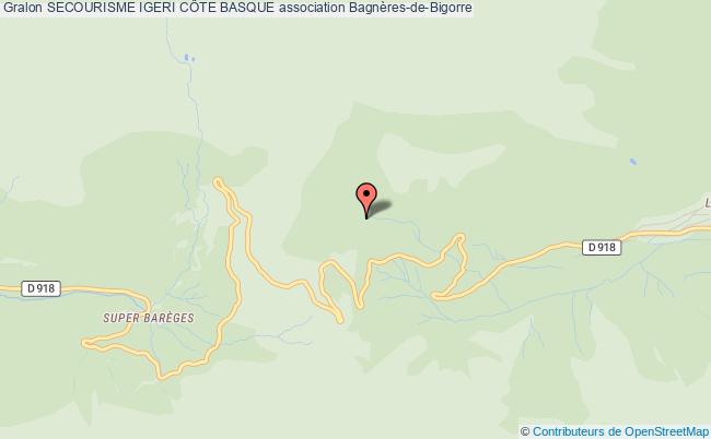 plan association Secourisme Igeri CÔte Basque Bagnères-de-Bigorre