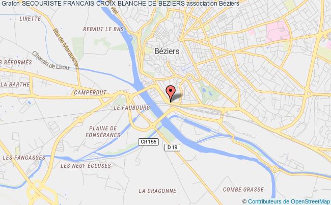 plan association Secouriste Francais Croix Blanche De Beziers Béziers