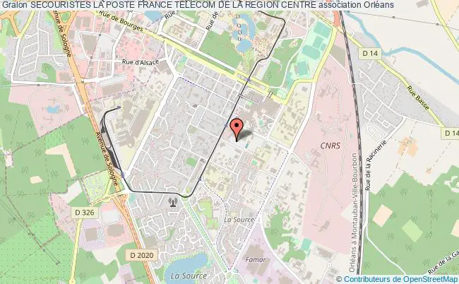 plan association Secouristes La Poste France Telecom De La Region Centre Orléans