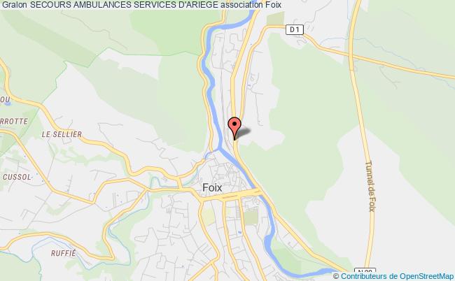 plan association Secours Ambulances Services D'ariege Foix
