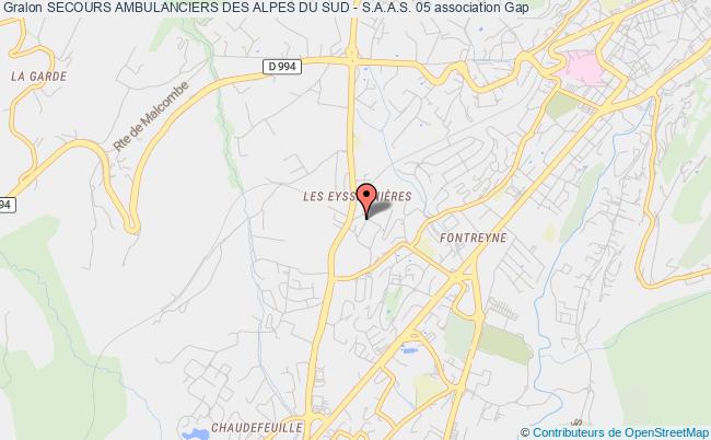 plan association Secours Ambulanciers Des Alpes Du Sud - S.a.a.s. 05 Gap