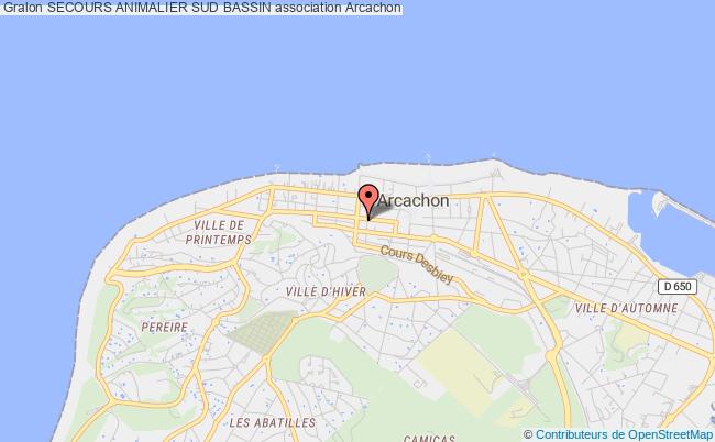 plan association Secours Animalier Sud Bassin Arcachon