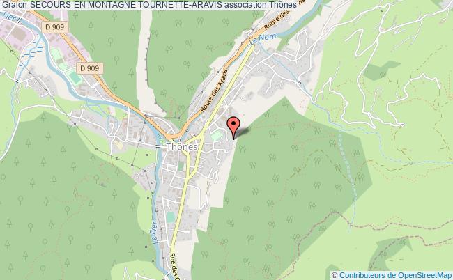 plan association Secours En Montagne Tournette-aravis Thônes