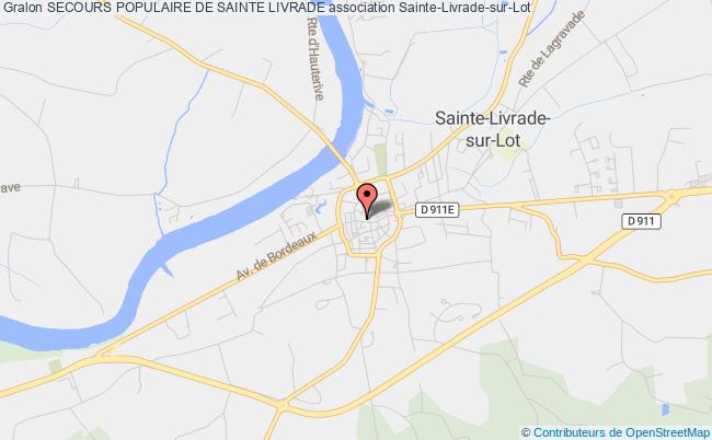 plan association Secours Populaire De Sainte Livrade Sainte-Livrade-sur-Lot
