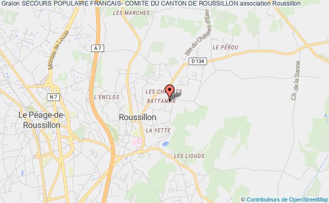 plan association Secours Populaire Francais- Comite Du Canton De Roussillon Roussillon