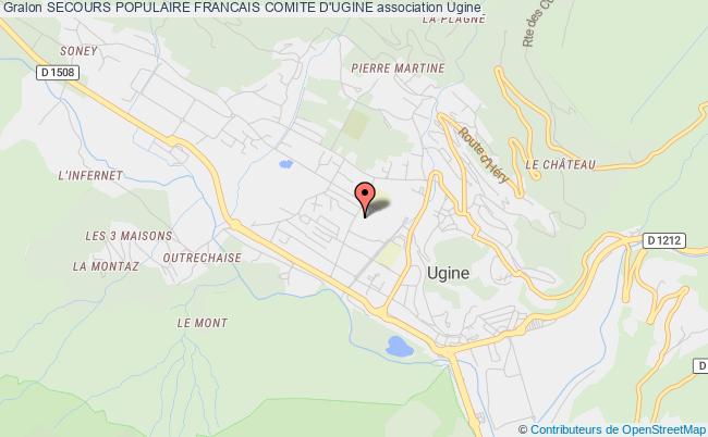 plan association Secours Populaire Francais Comite D'ugine Ugine